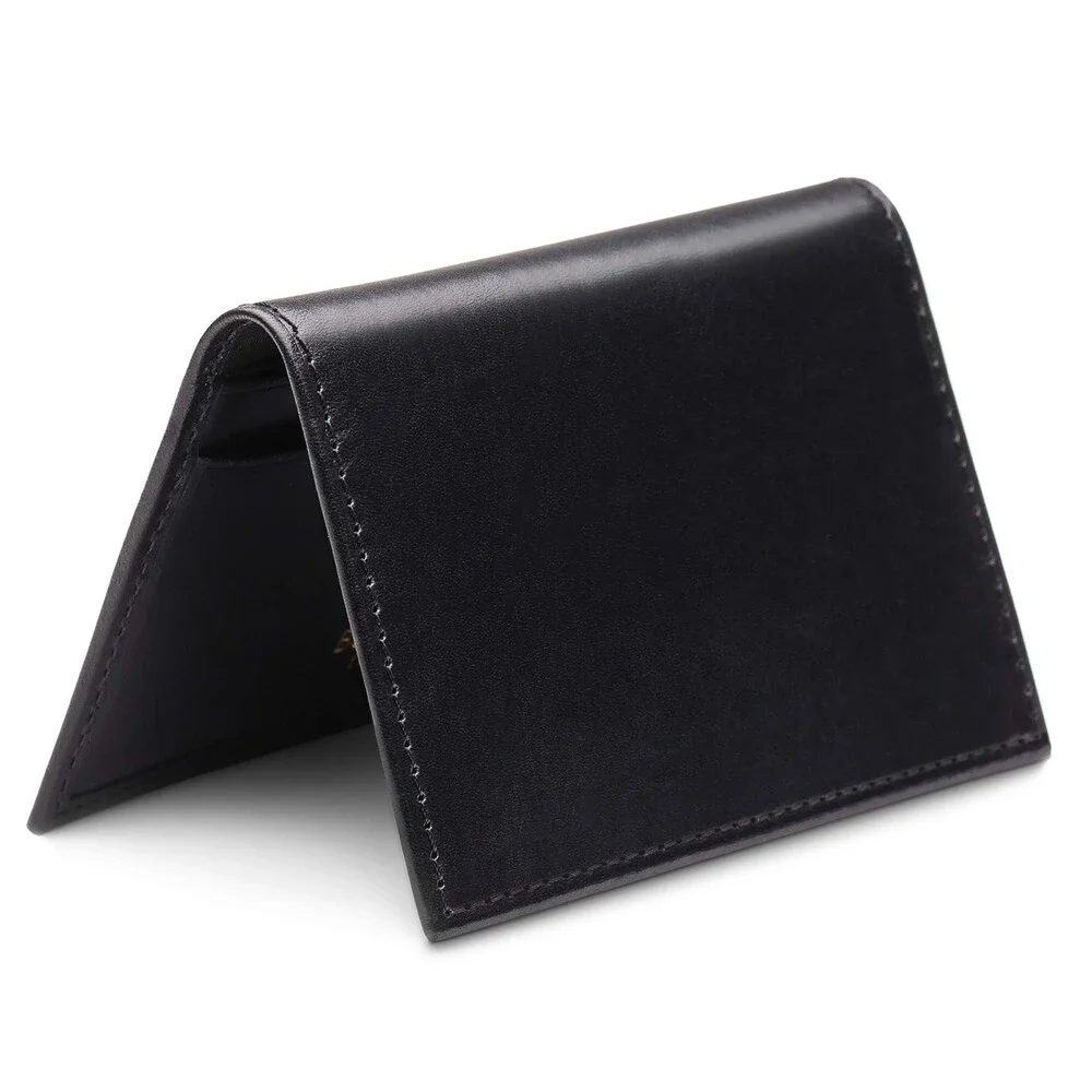 Bosca 441-59 Folding Wallet Men's OS Black Old Leather Calling Card Case UPS1348